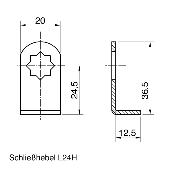 ABUS Schlie&szlig;hebel L24H