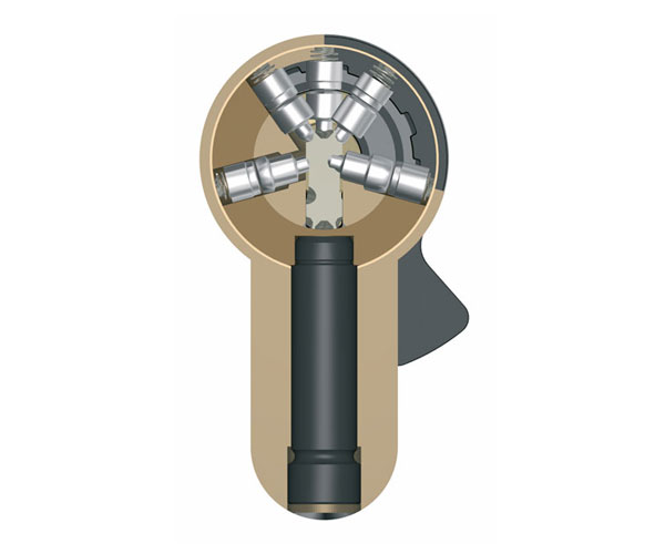 DORMAKABA 5 radial angeordnete Stiftreihen