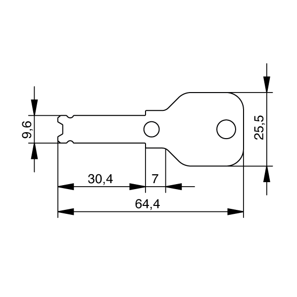 EVVA 4KS Schl&uuml;ssel mit Farbpunkt