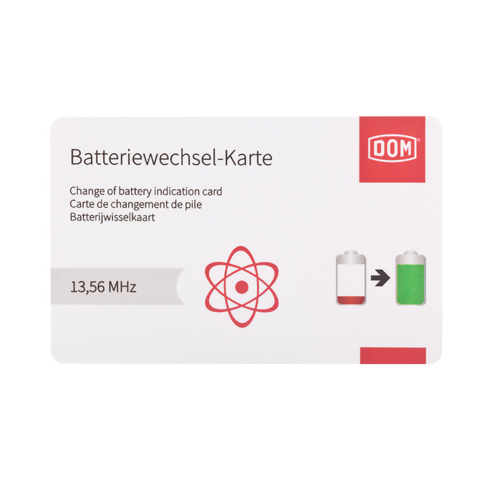DOM ENiQ® Batteriewechselkarte