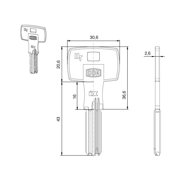 DOM ix 6HT Schlüssel