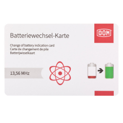 DOM ENiQ® Batteriewechselkarte